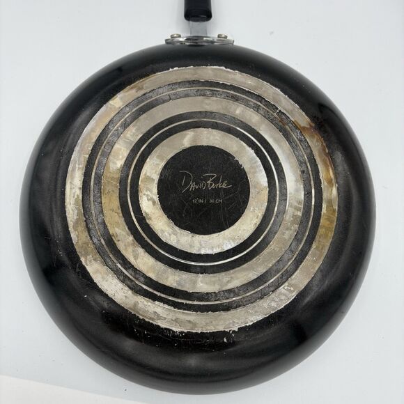 David Burke 12" Skillet Frying Pan White Surface - Picture 7 of 7